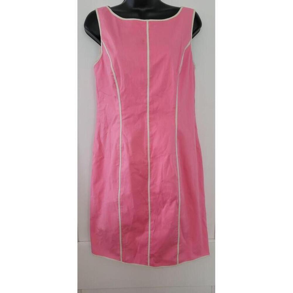 Sinclaire Pink Sleeveless Fit Knee Length Lined Dress Size 6 Retro 60's